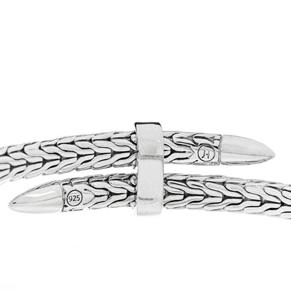 John Hardy Sterling Silver Blue Sapphire Classic Chain Spear Flex Cuff Bracelet 3 of 3