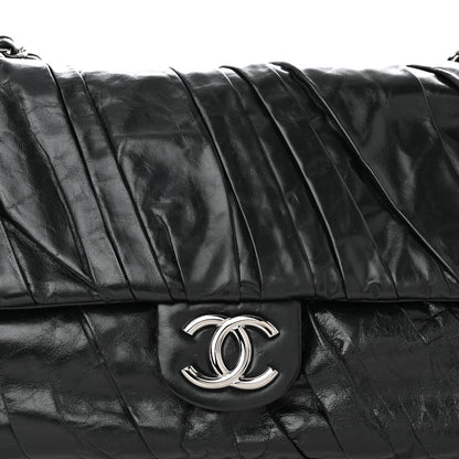 Chanel Glazed Calfskin Twisted Maxi Flap Black 8 of 19