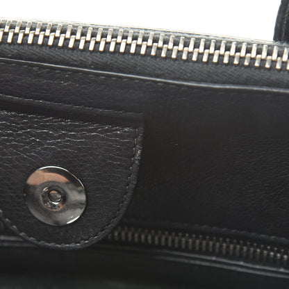 Prada Glace Calf Small Twin Pocket Tote Black 14 of 25