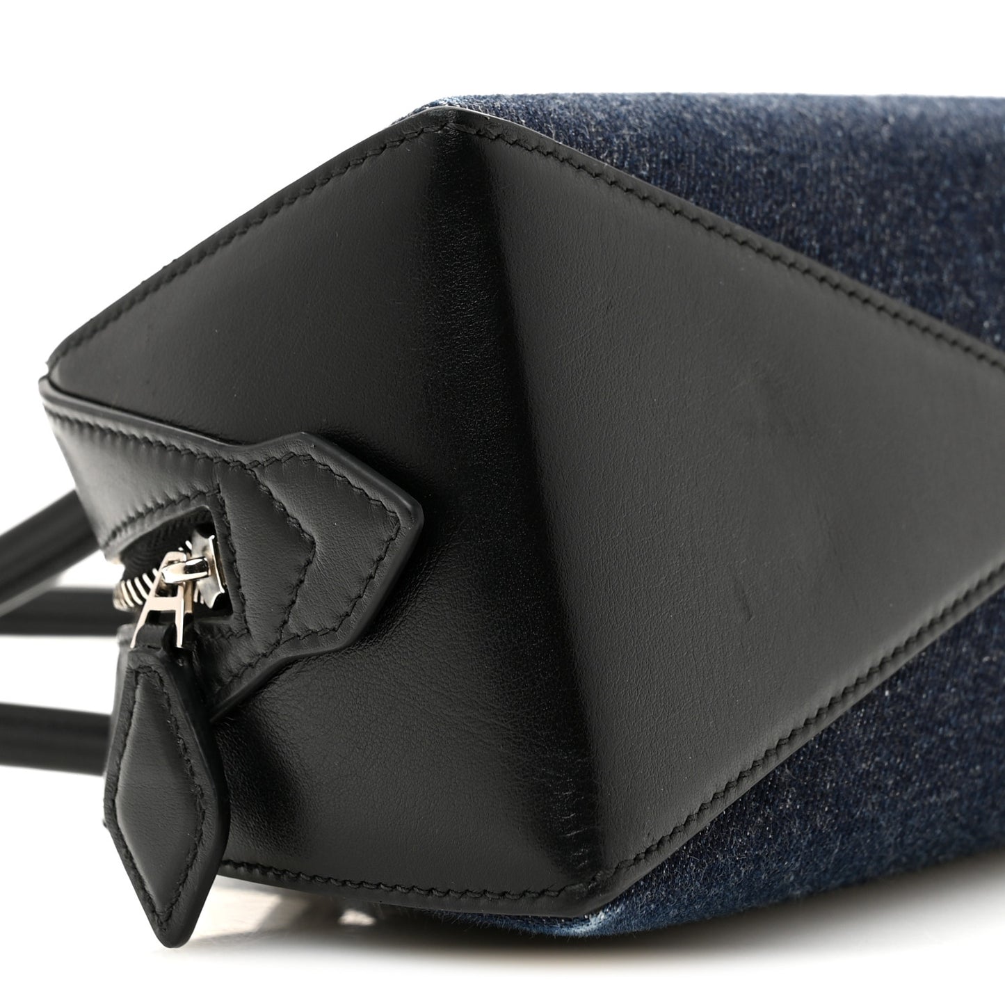 Denim Calfskin Medium Le Teckel Bag Bleu Denim