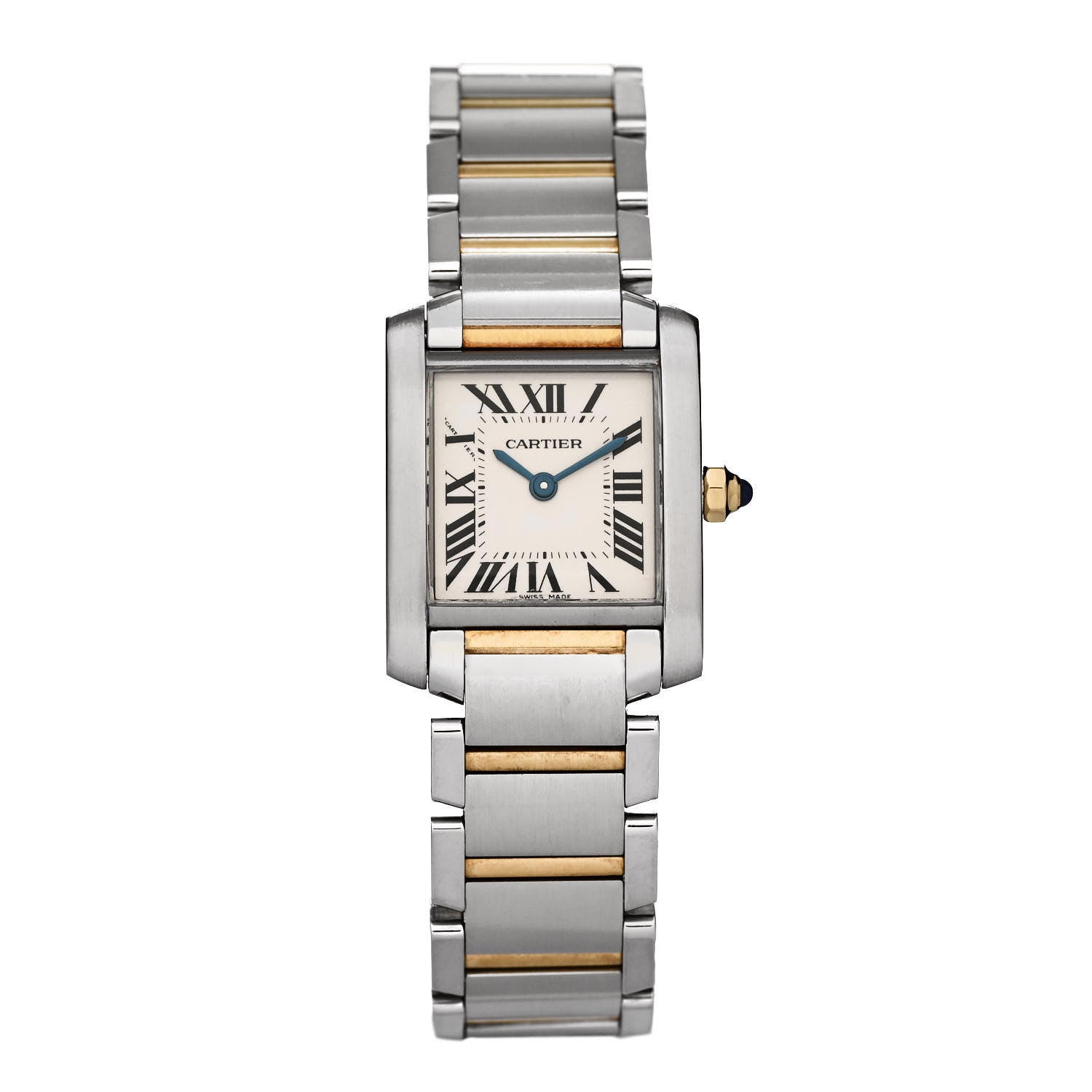 Cartier Stainless Steel 18K Yellow Gold 20mm Tank Francaise Quartz Watch 1 of 4