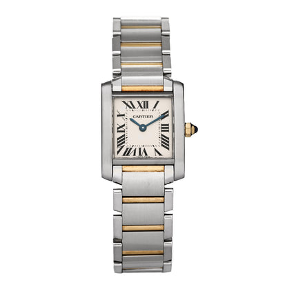 Cartier Stainless Steel 18K Yellow Gold 20mm Tank Francaise Quartz Watch 1 of 4