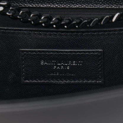Saint Laurent Grain De Poudre Medium Classic Monogram Kate Satchel Black 6 of 10