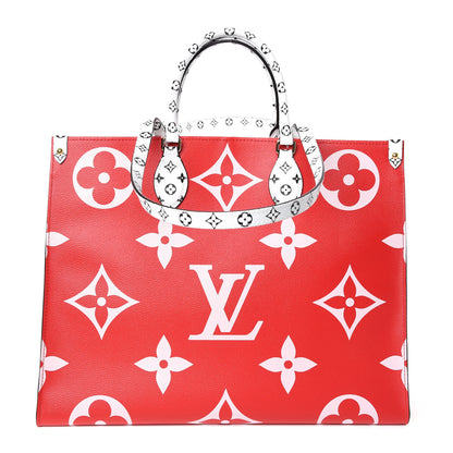Louis Vuitton Monogram Giant Onthego GM Rouge Rose 1 of 10