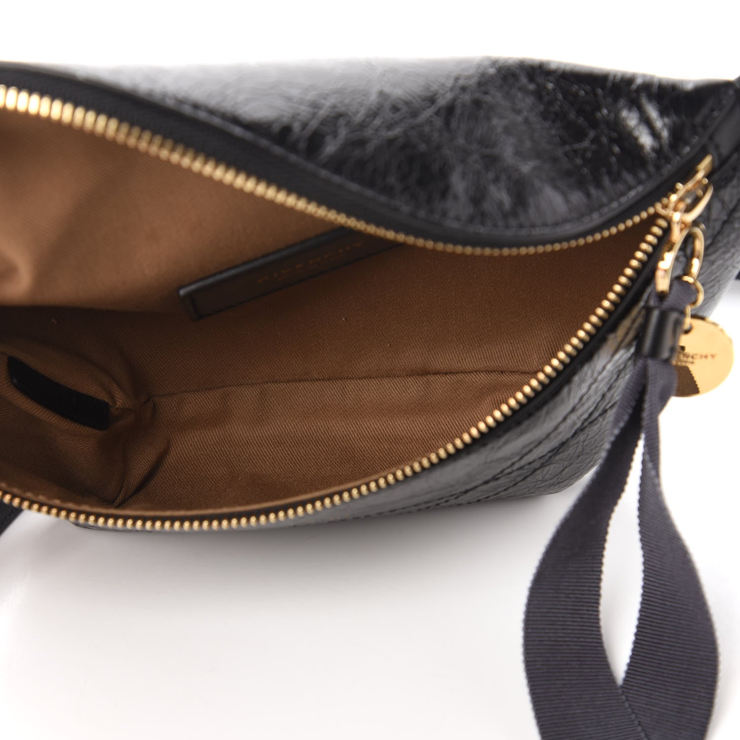 Givenchy Crackle Calfskin ID Belt Bag Black 5 of 10