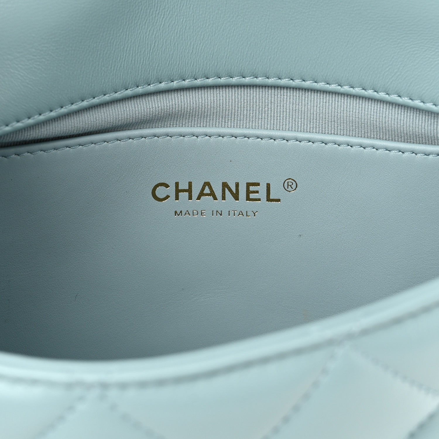 Chanel Lambskin Quilted Mini Flap Light Blue 6 of 11