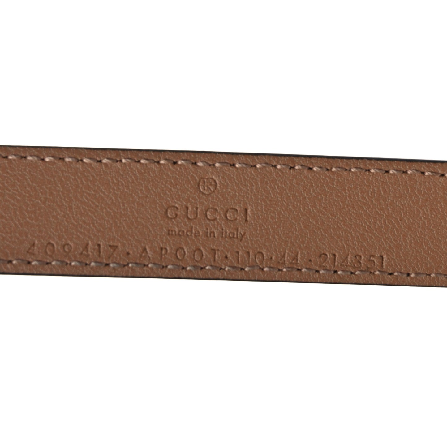 Moon Calfskin Double G 20mm Belt 110 44 Natural Tan