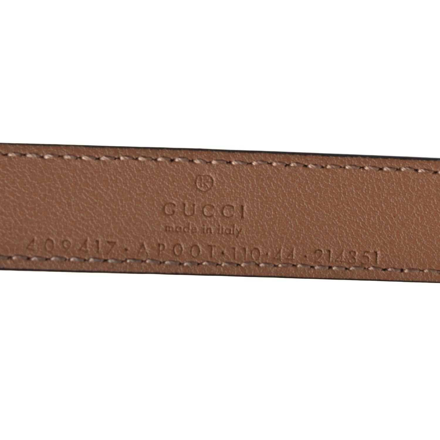 Gucci Moon Calfskin Double G 20mm Belt 110 44 Natural Tan 3 of 5