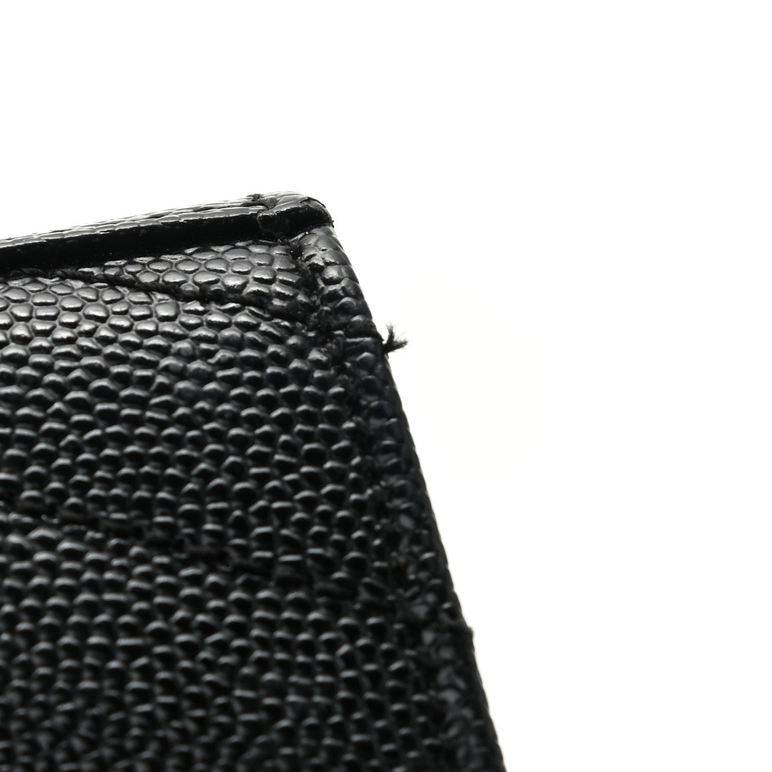 Saint Laurent Grain De Poudre Matelasse Chevron Monogram Chain Wallet Black 13 of 14