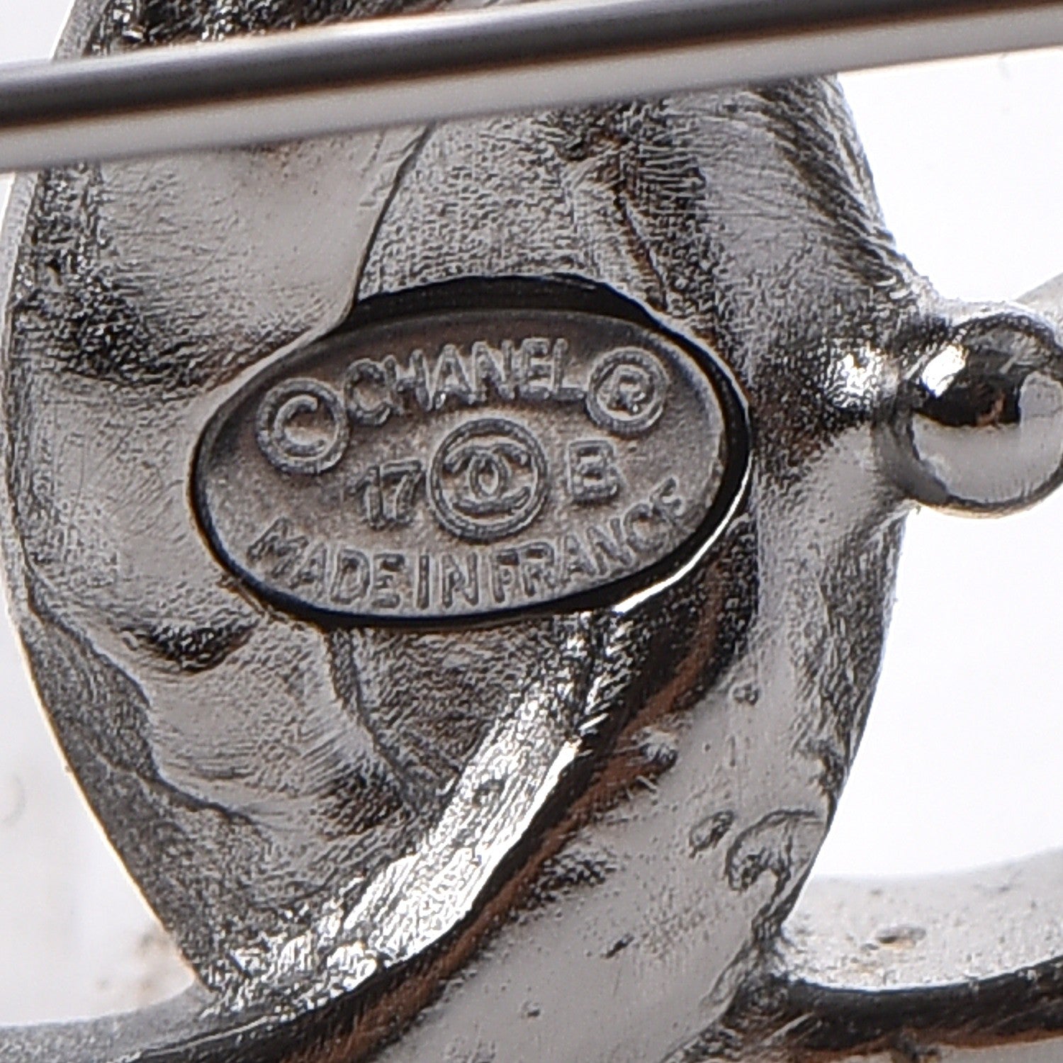 Chanel Ruthenium Crystal CC Moon Star Brooch Grey 4 of 5