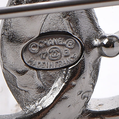 Chanel Ruthenium Crystal CC Moon Star Brooch Grey 4 of 5