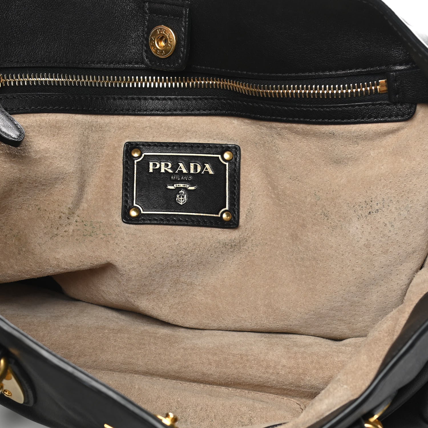 Prada Soft Calf Shopping Tote Black 13 of 15