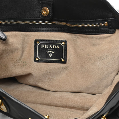 Prada Soft Calf Shopping Tote Black 13 of 15