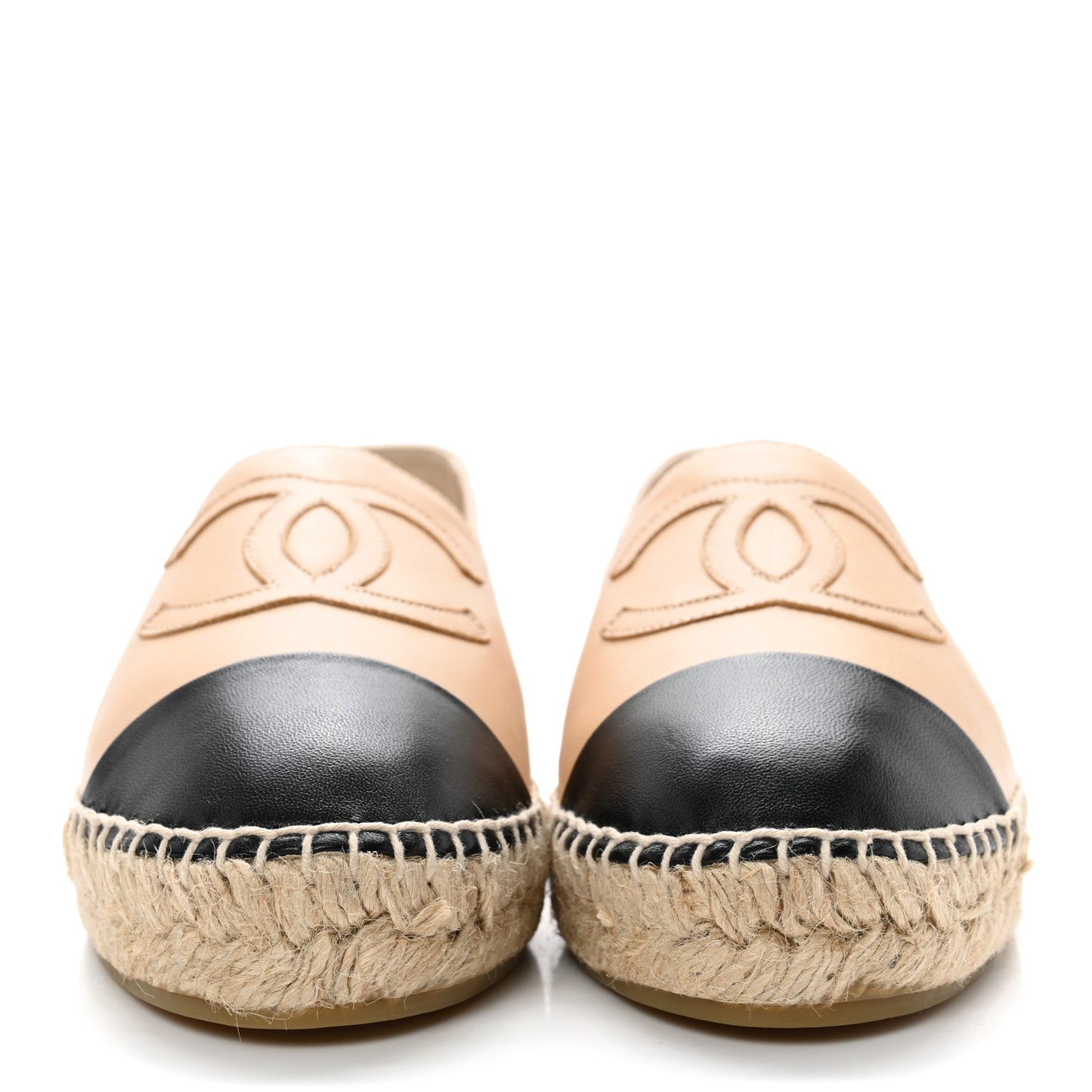 Lambskin CC Espadrilles 39 Beige Black