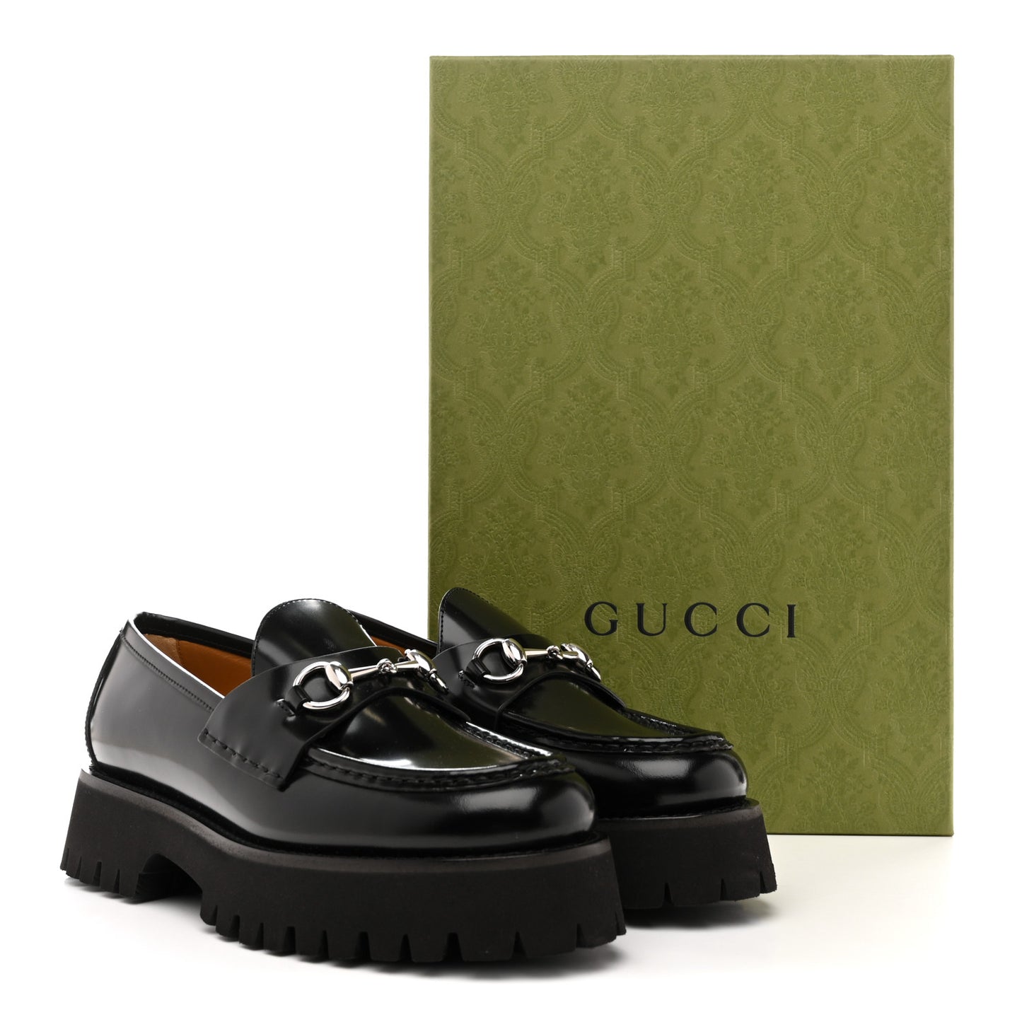 Cordovan Lux Womens Horsebit 45mm Platform Loafers 39.5 Black