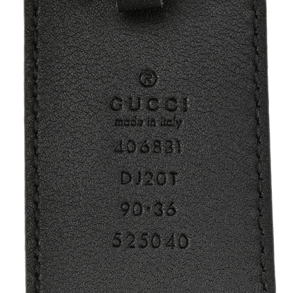 Gucci Calfskin Double G 40mm Belt 90 36 Black 3 of 5