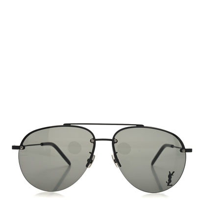 Saint Laurent Metal Aviator Classic 11 Sunglasses Black 2 of 7