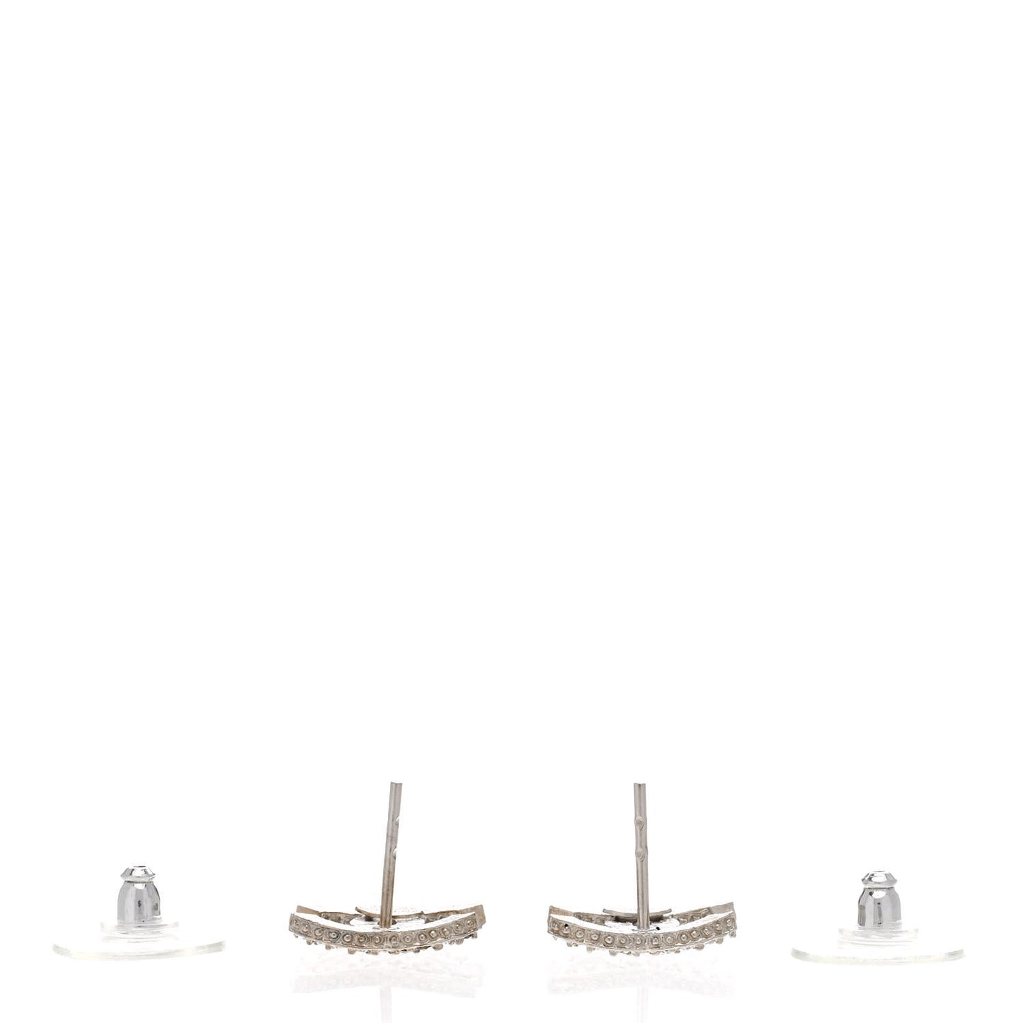 Crystal CC Earrings Silver