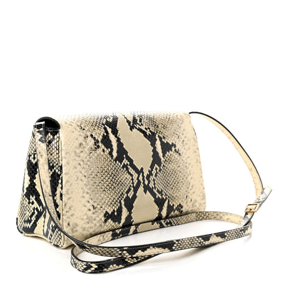 Khaite Calfskin Python Embossed Audrey Crossbody  Natural 2 of 8