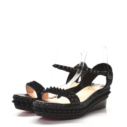 Christian Louboutin Calfskin Lata 60 Sandals 39 Black 2 of 9