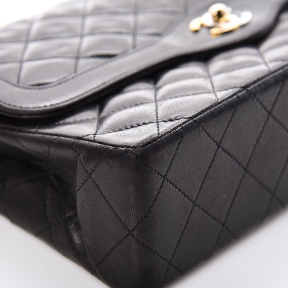 Chanel Lambskin Quilted Medium Double Flap Black 14 of 19