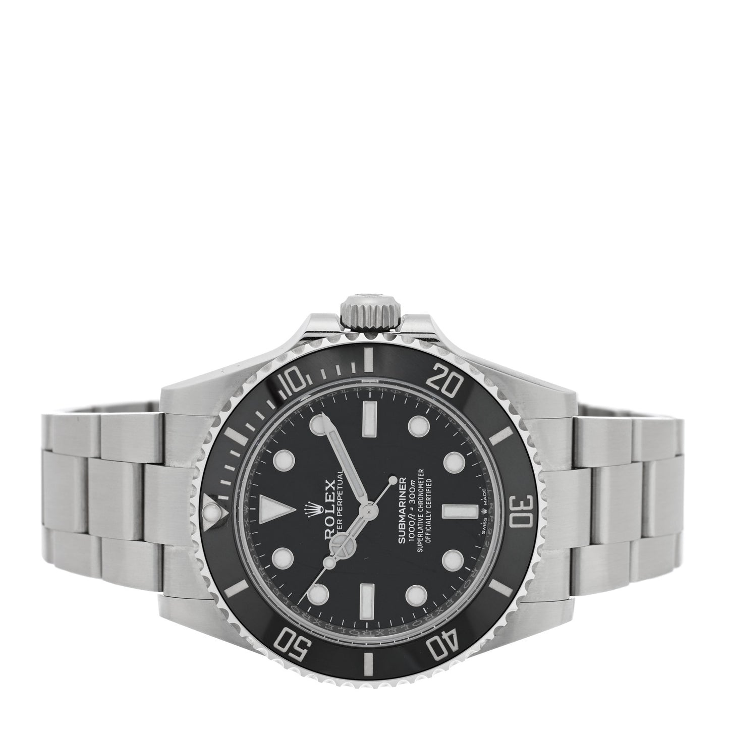 Stainless Steel 41mm Oyster Perpetual Submariner Watch Black 124060