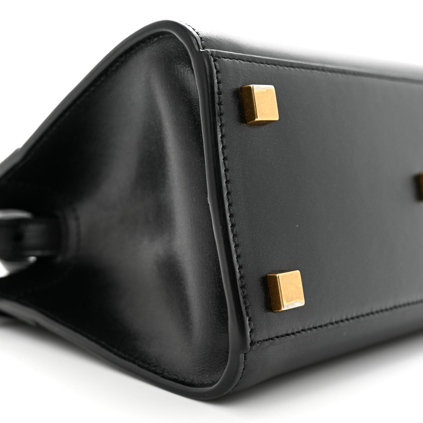 Smooth Calfskin Manhattan Nano Shopper Tote Black