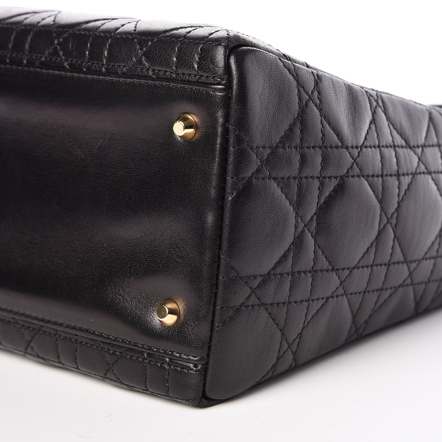 Lambskin Cannage Medium Lady Dior Black