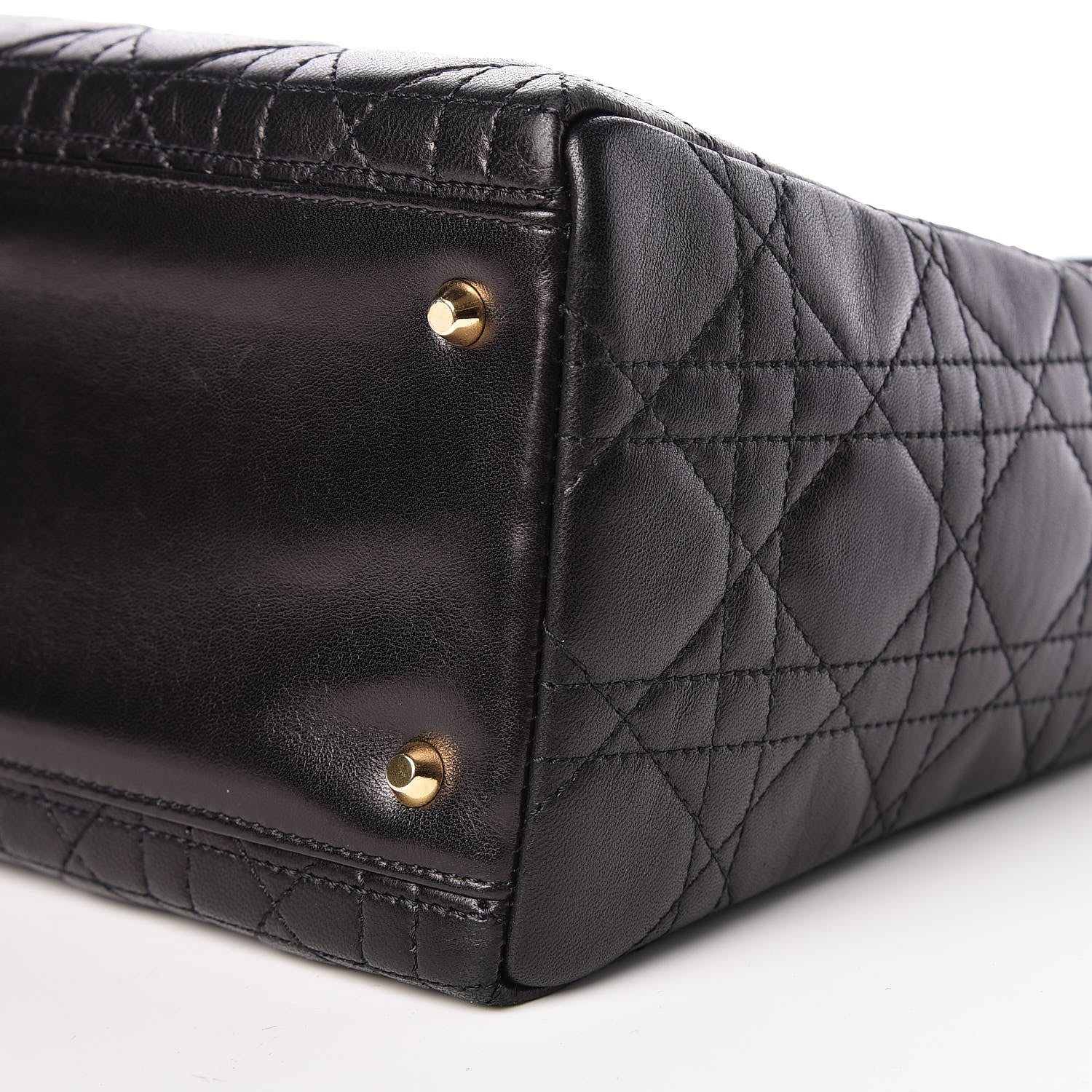 Christian Dior Lambskin Cannage Medium Lady Dior Black 10 of 16