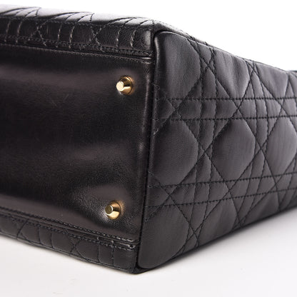 Christian Dior Lambskin Cannage Medium Lady Dior Black 10 of 16