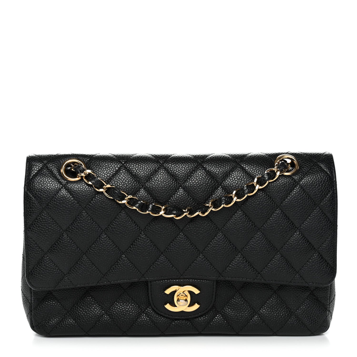 Chanel Caviar Quilted Medium Double Flap Black 1 of 13