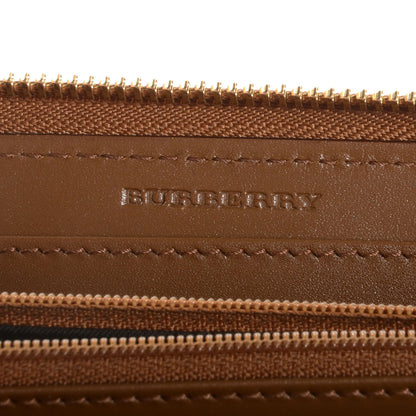 Burberry Stitched Leather Large Ziggy Zip Around Wallet Toffee 6 of 8