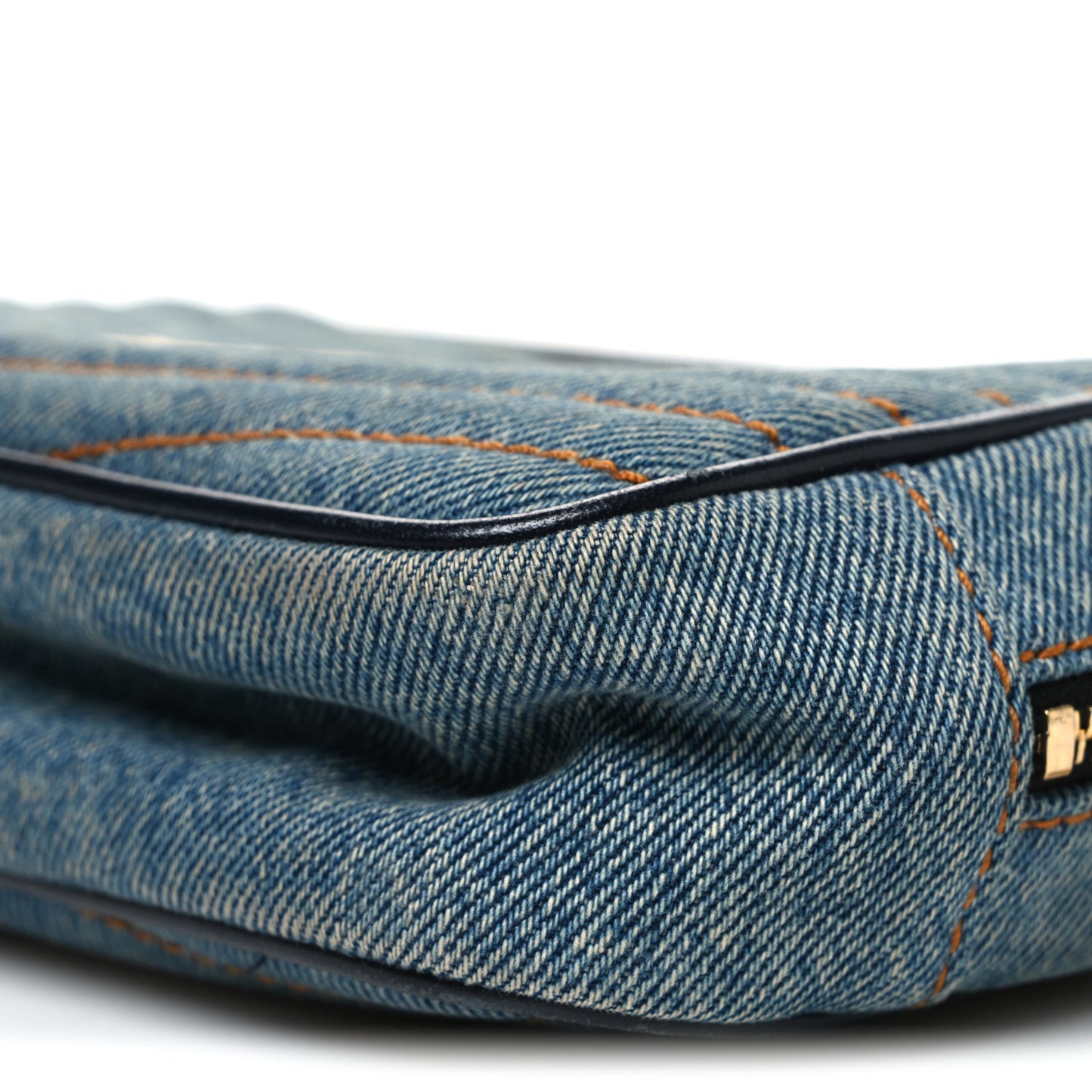 Denim Matelasse Monogram Mini Lou Camera Bag California Blue