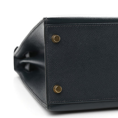 Hermes Courchevel Kelly Sellier 28 Bleu Marine 10 of 11