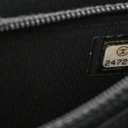 Chanel Aged Calfskin Chevron Quilted Reissue 2.55 Square Wallet On Chain WOC So Black 8 of 12