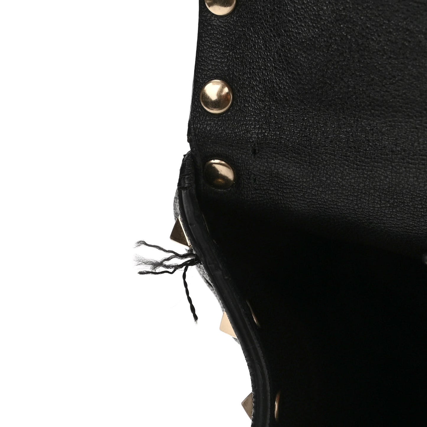 Lambskin Maxi Rockstud Spike Shoulder Bag Black