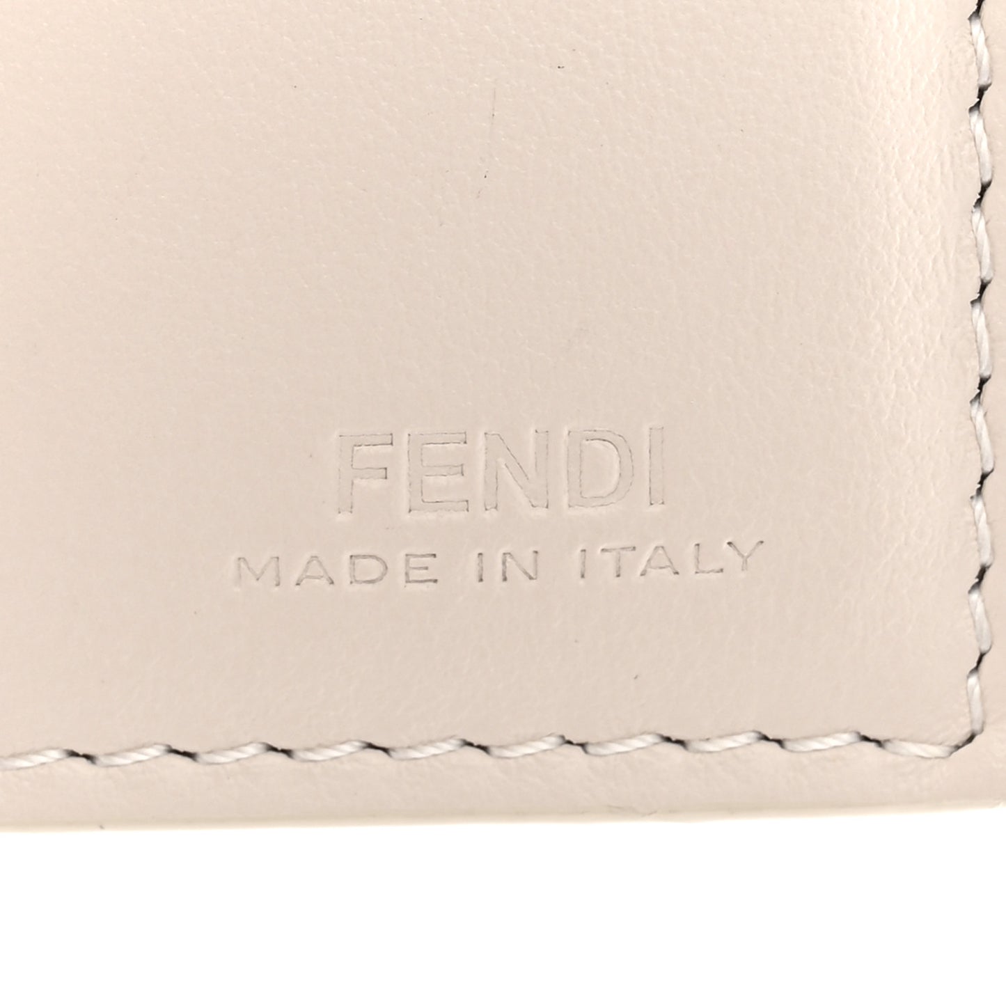 Vitello Grace Matte Fendigraphy Wallet on Chain Latte
