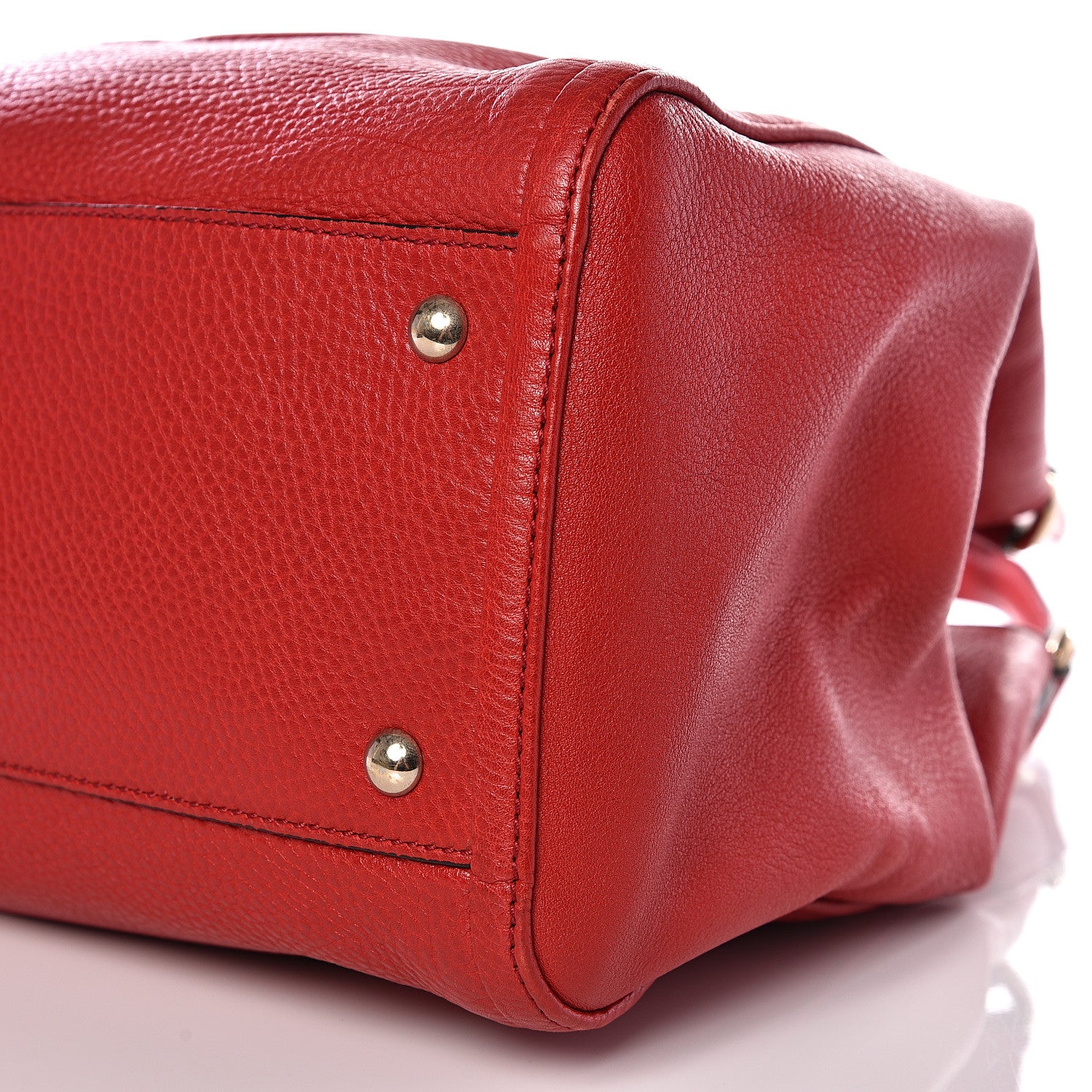 Gucci Pebbled Calfskin Medium Soho Shoulder Bag Red 8 of 12