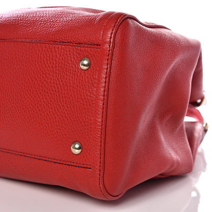 Gucci Pebbled Calfskin Medium Soho Shoulder Bag Red 8 of 12