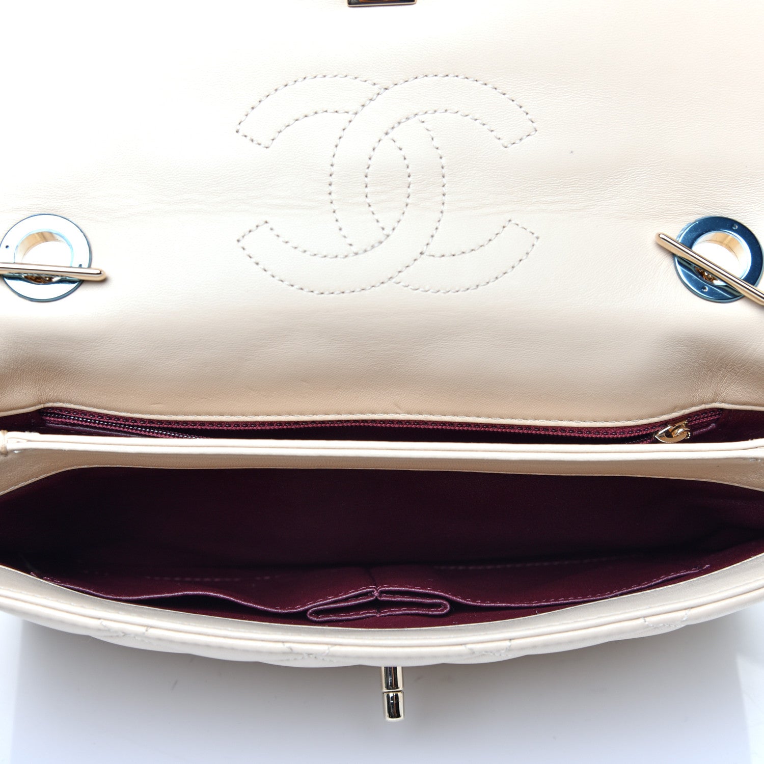 Chanel Lambskin Quilted Medium Trendy CC Flap Light Beige 5 of 11