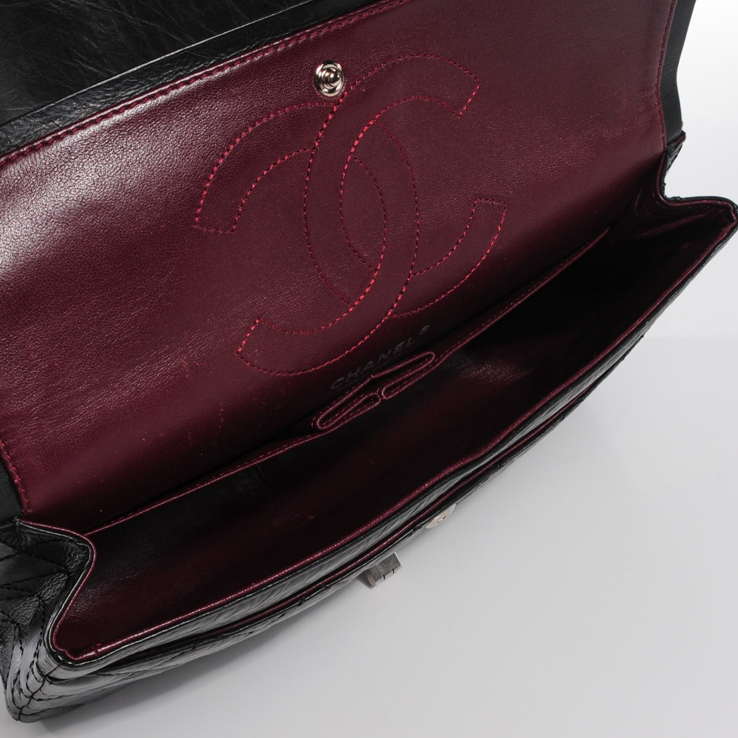 Aged Calfskin Quilted 2.55 Reissue 226 Flap Black