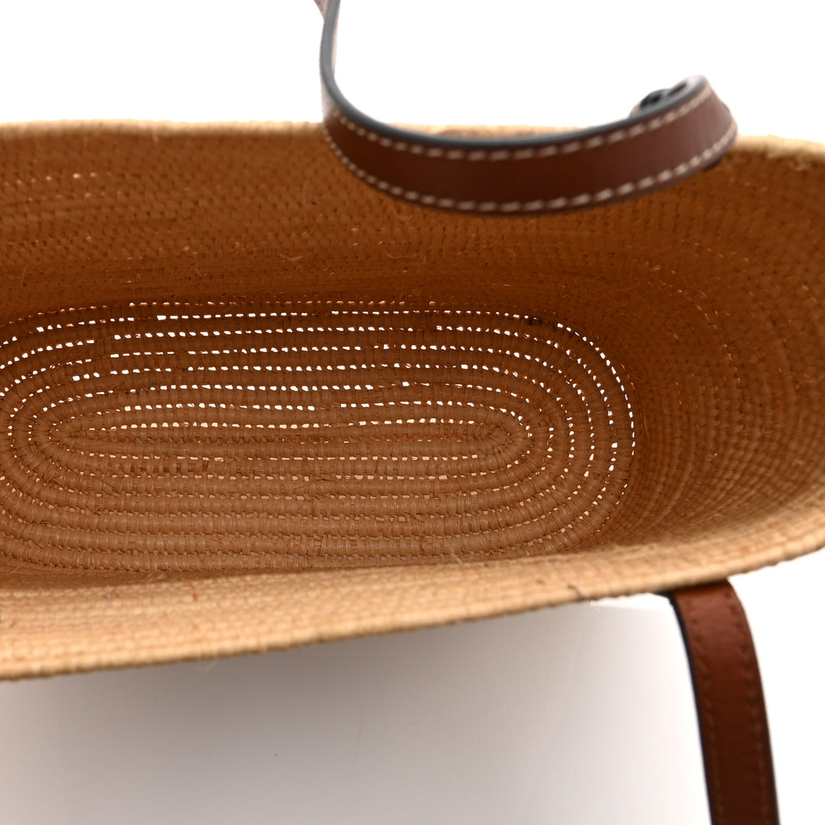 Raffia Small Square Basket Tote Bag Natural Tan