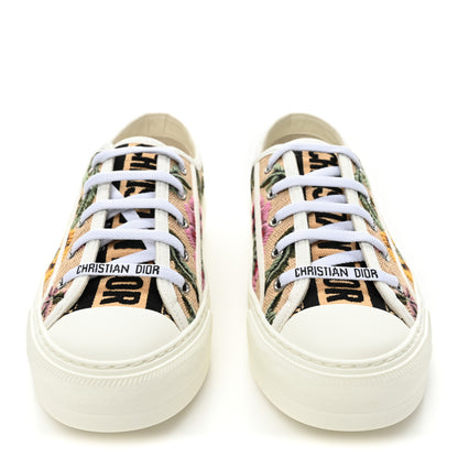 Christian Dior Canvas Rosa Mutabilis Embroidered Womens Walk'N'Dior Low Top Sneakers 38 Multicolor 2 of 9