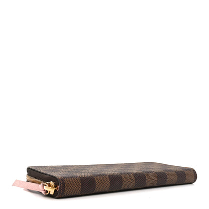 Louis Vuitton Damier Ebene Clemence Wallet Rose Ballerine 4 of 7