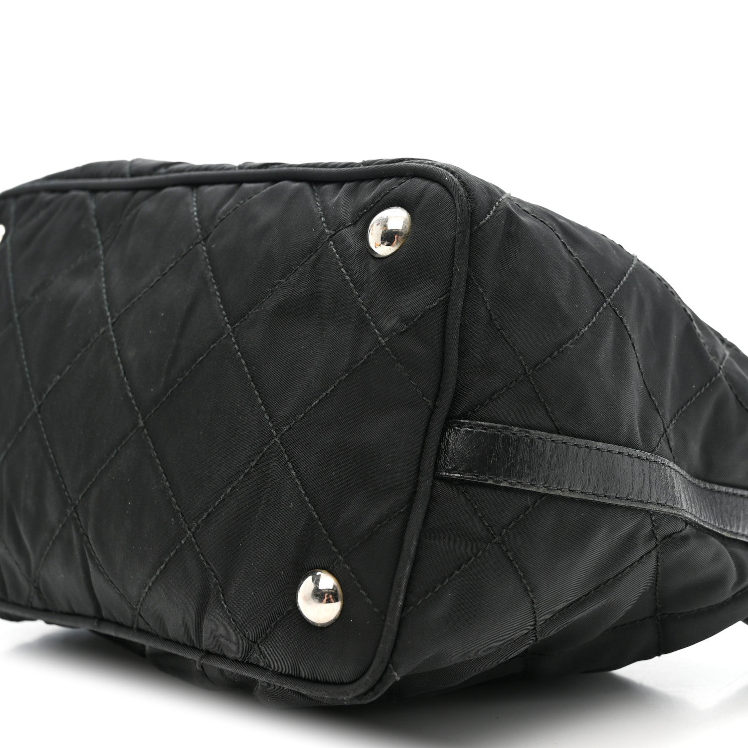 Prada Tessuto Nylon Quilted Shoulder Bag Black 10 of 10