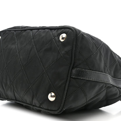 Prada Tessuto Nylon Quilted Shoulder Bag Black 10 of 10