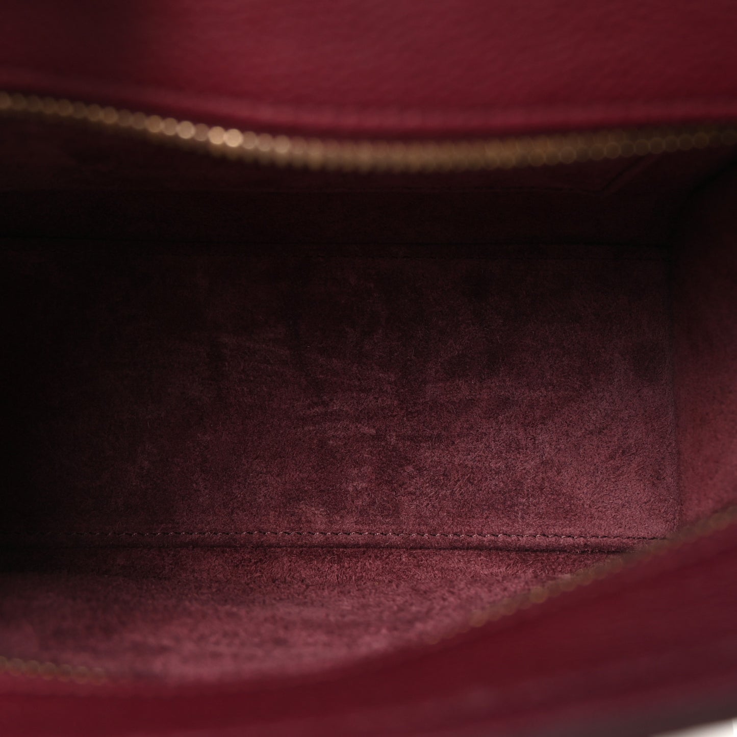Drummed Calfskin Nano Luggage Burgundy