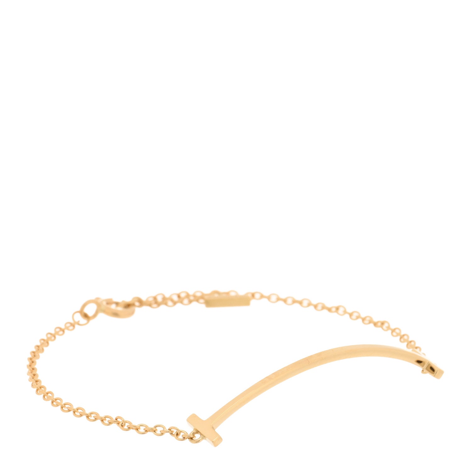 Tiffany 18K Yellow Gold T Smile Bracelet 1 of 3