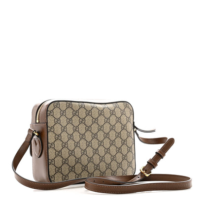 Gucci GG Supreme Monogram Small Horsebit 1955 Shoulder Bag Beige Brown Sugar 3 of 11