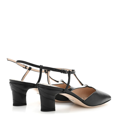 Gucci Nappa Charlotte Petite GG 55mm Slingback Pumps 36.5 Black 5 of 9